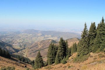 Naklejka premium view of mountains