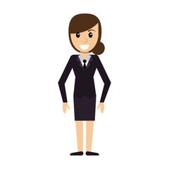 Businesswoman smiling cartoon