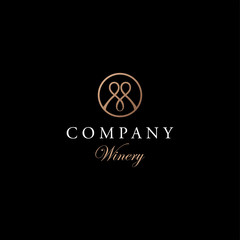 M letter luxury logo design