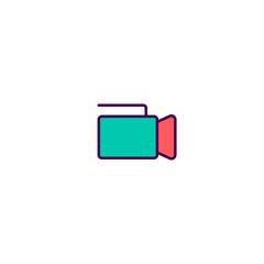 Obraz premium Video camera icon design. Essential icon vector design