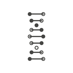 Vector DNA helix black icon.