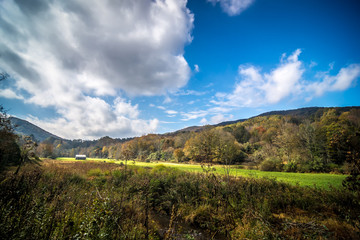 beautiful autumn scenery along viginia creeper trail west virginia