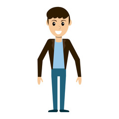 Man with casual clothes cartoon