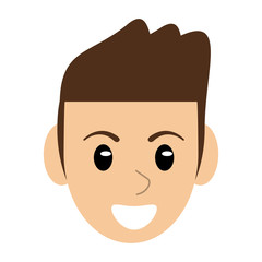 Fototapeta premium Man smiling face cartoon