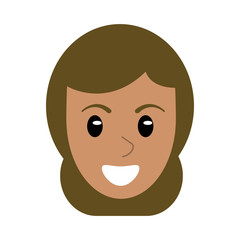 Fototapeta premium Woman face smiling cartoon