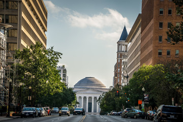 Washington dc city streets and historic architecture