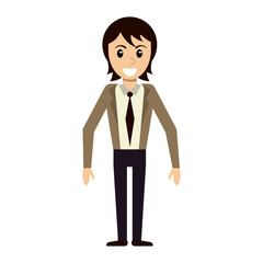 Man with elegant clothes cartoon