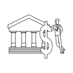 businessman money bank