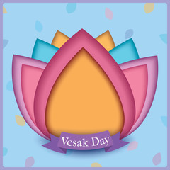 Fototapeta premium vesak day with lotus shape
