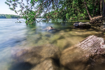Beautiful landscape scenes at lake jocassee south carolina