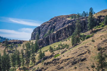 nature and landscapes in spokane reservation near spokane columbia  river