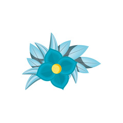 beautiful flower with leafs nature