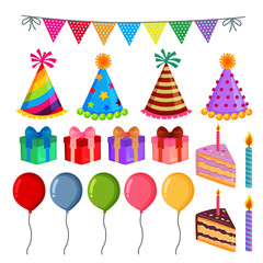 cute birthday party element set collection