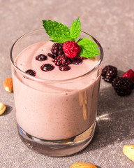 Summer vegan fruit smoothie