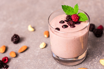 Summer vegan fruit smoothie