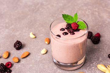 Summer vegan fruit smoothie