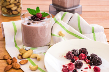 Summer vegan fruit smoothie