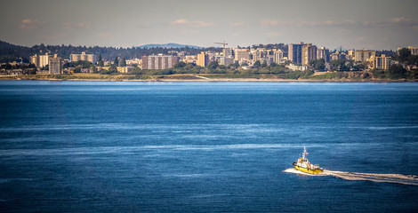 Fototapeta na wymiar views from Ogden Point cruise ship terminal in Victoria BC.Canada
