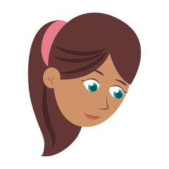 Woman face cartoon