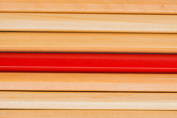 colorful wooden pencils background, horizontal lines