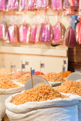 Dry shrimp for local asian food in the market