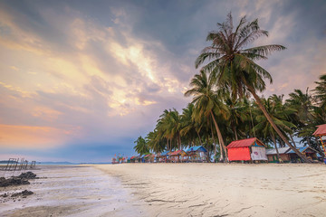 Wonderful sunset moment at  batam bintan indonesia