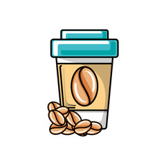 plastic container of coffee