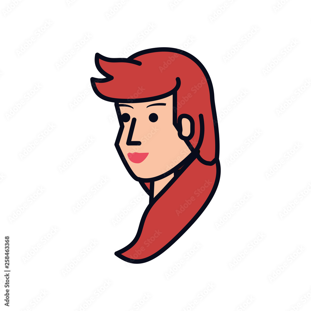 Poster head of young woman avatar character