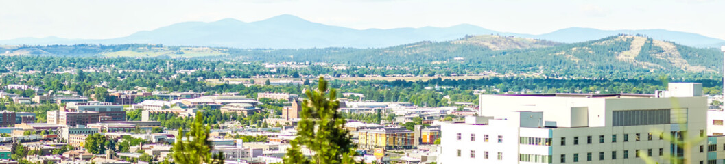 Spokane washington city skyline and spokane valley views