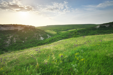 Mountain panorama landscape.