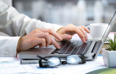 Accounting. Items for doing business in the office in the composition.