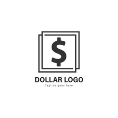 Money logo template design. Money logo with modern frame vector design