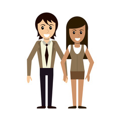 Couple boyfriend and girlfriend cartoon