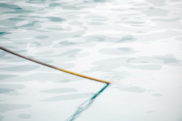 Beautiful reflection of the details of yachts in the port of Los Gigantes. Tenerife. Canary...