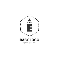 Baby logo template design. Baby logo with modern frame vector design