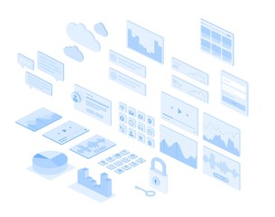 apps, software isometric view