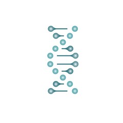 Chemistry code. Molecular concept of double helix of DNA. Research of genetic code 3d vector illustration