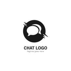 Obraz premium Chat logo template design. Chat logo with modern frame vector design