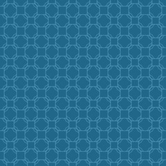 Fototapeta na wymiar Decorative Geometric Ornament. Seamless Pattern. Vector Illustration. Tribal Ethnic Arabic, Indian, Motif. For Interior Design, Wallpaper. Blue color