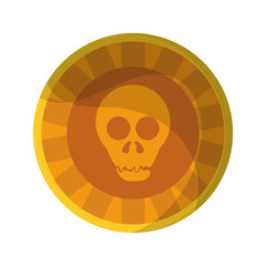 Mexican skull coin symbol