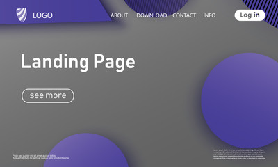 Website landing page. Material design.