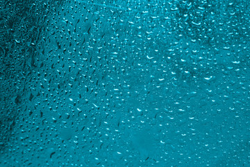 raindrops on glass, condensate 