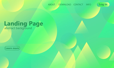 Website landing page. Geometric background.