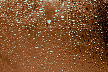 raindrops on glass, condensate 