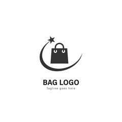 Shop logo template design. Shop logo with modern frame vector design