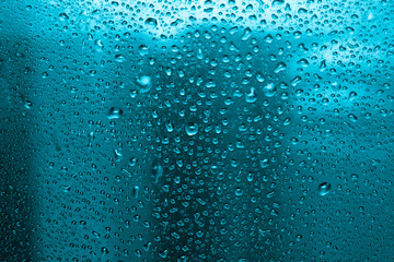 raindrops on glass, condensate 