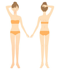 女性　脱毛　全身　前後セット　02