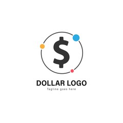 Money logo template design. Money logo with modern frame vector design