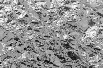 shiny rumpled foil grunge texture 