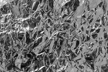 shiny rumpled foil grunge texture 